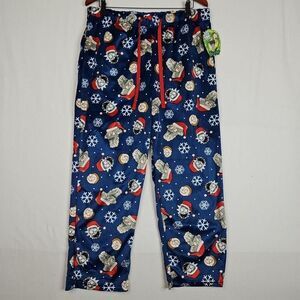 Rick & Morty Christmas Snowflakes Lounge Pajama‎ Pants Men's Size XL New